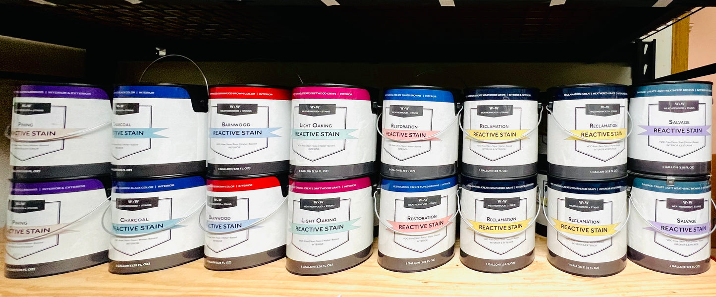SAMPLE PACK: 13 Reactive Wood Stains Quarts