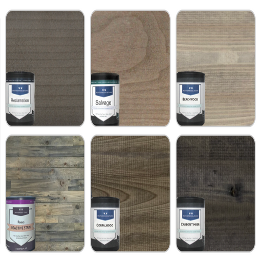 SAMPLE PACK: 6 EXTERIOR Reactive Wood Stains - Quarts